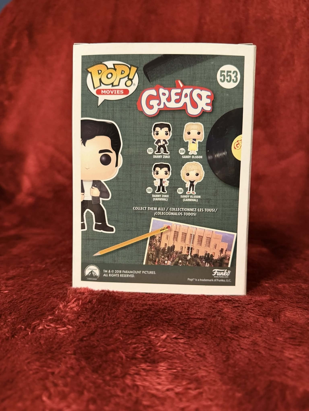 ✨️RARE✨️ Funko Pop! Movies Grease Danny Zuko #553 - Black Outfit - Picture 2 of 5